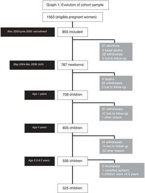 Flow chart of the population included in the present study. INMA-Valencia cohort. No differences by child