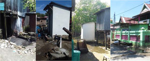 Conditions of the living environment with a drainage system.