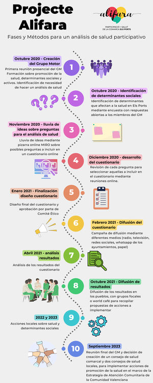 Fases y métodos del análisis de salud del Proyecto Alifara.