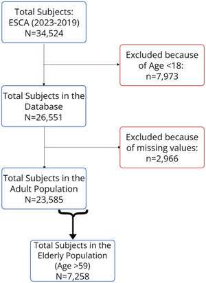 Data cleaning process. (Source: own elaboration from ESCA data).