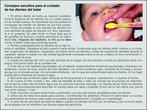 Recomendaciones para los padres sobre medidas preventivas en el niño pequeño.