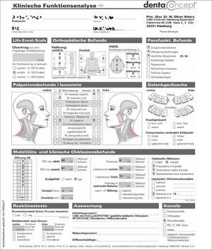 Formulario de «Análisis funcional clínico» al final del tratamiento funcional.