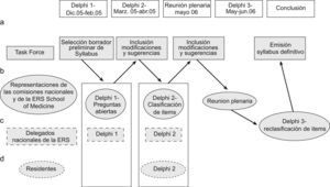 Planificación y desarrollo del programa del proyecto HERMES. ERS: European Respiratory Society. (Modificada de Loddenkemper et al3.)