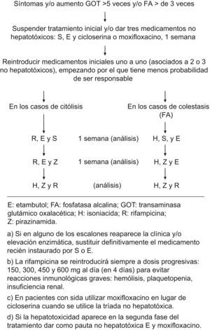 Algoritmo de manejo de la hepatotoxicidad.