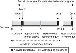 Esquema del desarrollo del programa formativo y su evaluación.