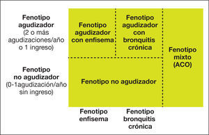 Fenotipos de la EPOC en GesEPOC. ACO: solapamiento asma-EPOC.