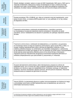 Aspectos claves del manejo clínico del paciente con NAC.