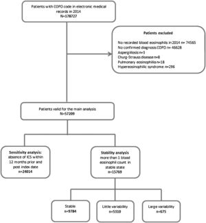 Disposition of the population of the study.