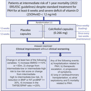 Trial design and primary end-point of the REVIDAH study.