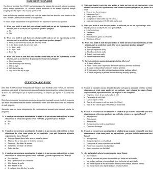 T-SEC: English translation and original version in Spanish.