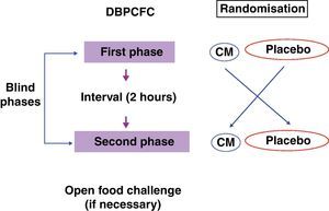 Phases of DBPCFC to cow's milk.