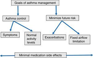 Long-term goals of asthma management suggested by GINA guideline.