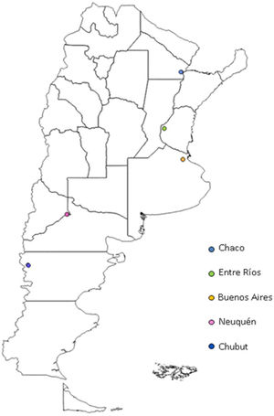 Location of phylogenetically related outbreaks.