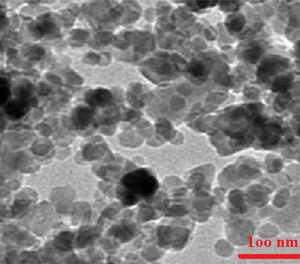 TEM image of Cr2O3 nanoparticles.
