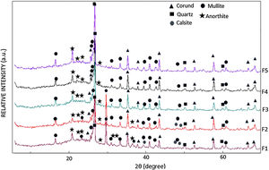 XRD patterns of the samples.