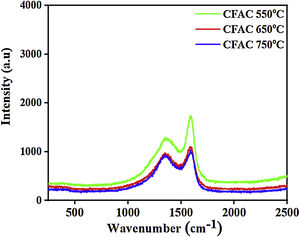 Raman spectra of CFAC samples.