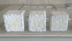 Visual appearance of GPC specimens after Immersion in sulphuric acid solution.