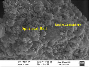 SEM image of bottom ash.