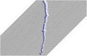 Example of the point layout for 45° intersection counting.