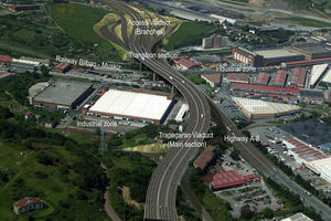 Virtual image of the area of the viaduct.