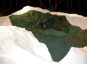 Modelo del terreno para ensayo de viento.