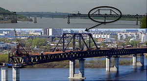 Nizhnegorodsky Metro Bridge, Rusia (100 m de luz aproximadamente).