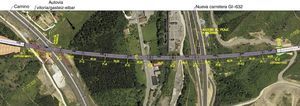 Plan view of composite solution for viaduct in its surrounds as per original design.