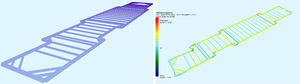Modelos pórtico 3D para análisis de las vigas de borde.