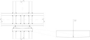 Spherical rocker bearings (R=4000mm) on composite columns [6].
