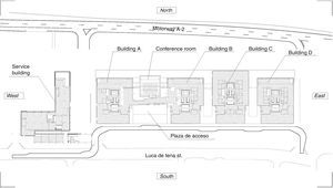 General floor plan of the headquarters.