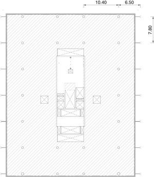 Standard layout of the office block. Block C.