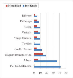Incidencia y mortalidad por cáncer en mujeres segun principales localizaciones. Chile, RPC región de antofagasta 2003-2007.