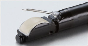 DETALLE DEL EXTREMO DISTAL DEL ULTRASONÓGRAFO ENDOBRONQUIAL CONVEXO. Imagen cortesía de Arquimed®.
