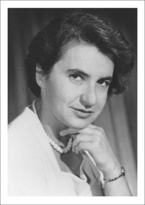 Rosalind Franklin. (Fuente: http://profiles.nlm.nih.gov/ps/access/kRbbJn_.jpg)