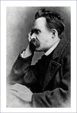 Retrato de Friedrich Nietzsche por el fotografo Gustav Schultze. 1882.