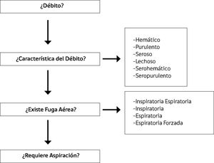 Evaluación diaria de los drenajes pleurales
