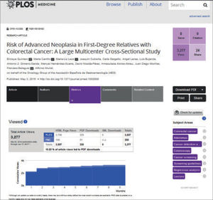Métricas a nivel de artículo en PLoS Medicine.