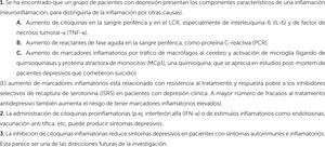 Bases para la hipótesis del rol de la inflamación en la depresión mayor.