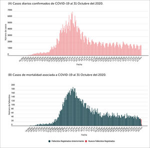 Chile. Secuencia epidemiológica temporal de casos Fuente Ministerio de Salud de Chile.