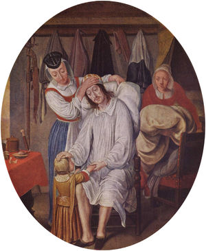 The Invalid (1669). Pintura barroca alemana pintada originalmente por Wolfgang Heimbach. Colección del Museo de Artes de Hamburger Kunsthalle.