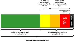 Espectro de complicaciones, condiciones y patologías amenazantes de la vida y sus diferentes categorías.