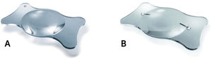 Lentes intraoculares monofocales CT ASPHINA® y AT TORBI® A. Lente intraocular CT ASPHINA ® 509M monofocal. B. Lente intraocular AT TORBI® 709M monofocal tórico.