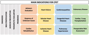 Some of the main indications for cardiopulmonary exercise testing.