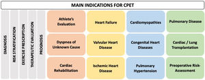 Some of the main indications for cardiopulmonary exercise testing.