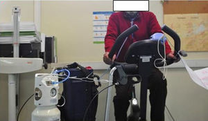 Cycling while on oxygen.