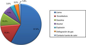 Etiología de las quemaduras térmicas en la unidad de quemados.