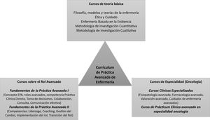 Plan de estudios de Máster en Práctica Avanzada de Enfermería en Oncología (MPAO)18. Adaptado de American Association of Colleges of Nursing, 1996.