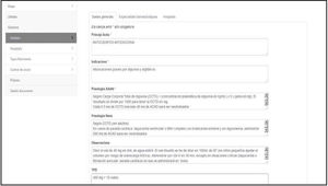 Example of the information available in the application for each antidote.