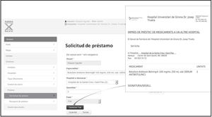Example of application for loan through the application.