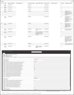 Screenshot of the Order/Shipping Management list of the TCFH-AP program on the Collaborative Primary Care Pharmacy Portal.